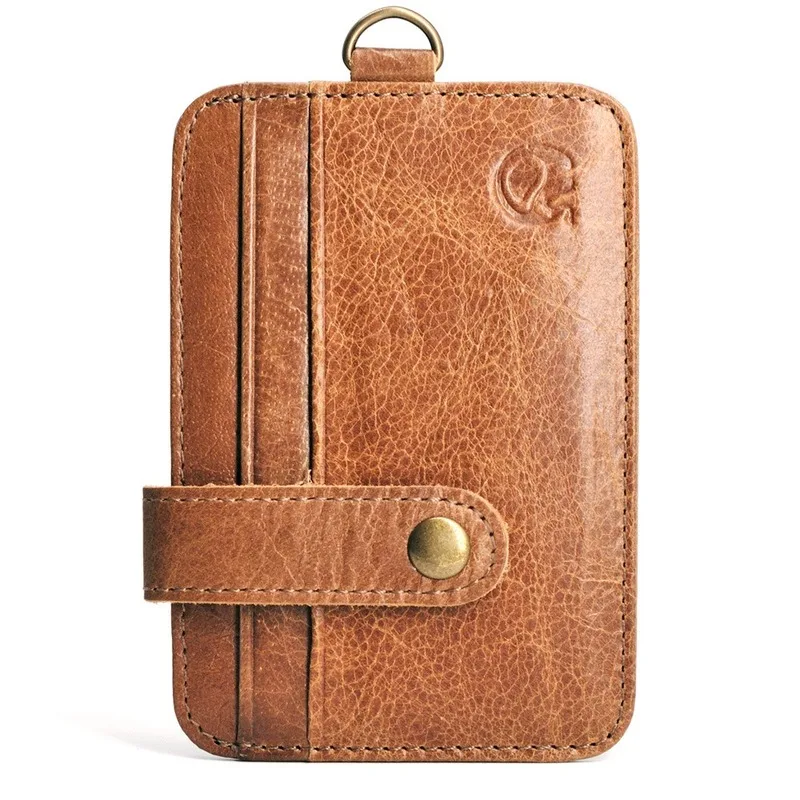 Кожаный мужской кошелек в стиле ретро 2020 тонкий чехол для кредитных карт деловом