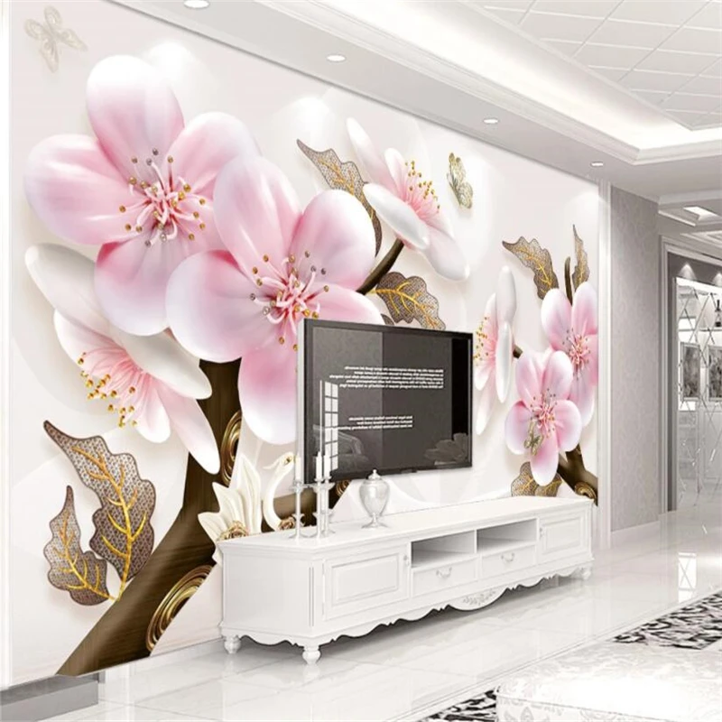 Beibehang Custom Mural Photo Wallpaper Abstract Flower Diamond Jewelry  Wallpapers Living Room Tv Backdrop Wall Paper Home Decor - Wallpapers -  AliExpress