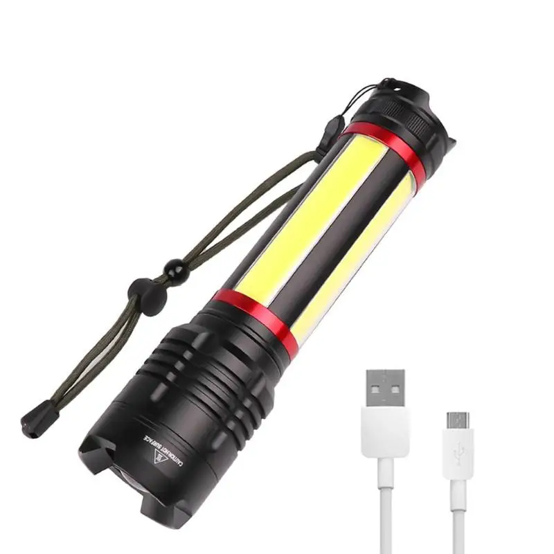 VKTECH XHP70 бликовый фонарик IP44 Micro-USB портативность высокая яркость лампа бисер перезаряжаемый Телескопический масштабируемый светодиодный фонарь