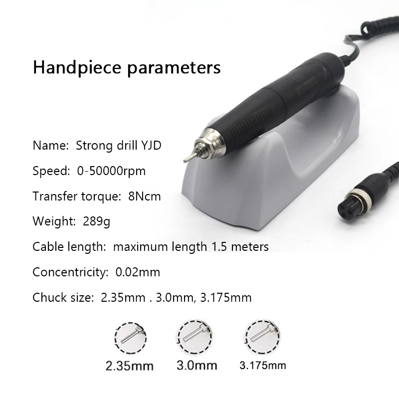 Nail Drill Handpiece 50000rpm Plastic Electric XM Q9 Nail Handle for Dental Laboratory Manicure Jewellery Polishing QZ60 G800 4