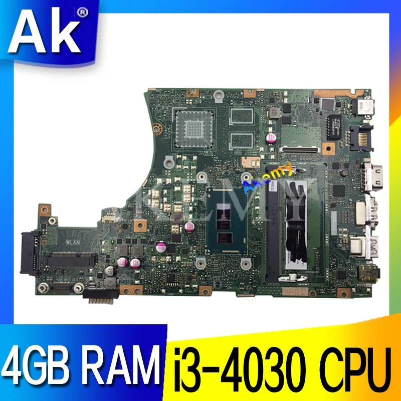 AKEMY X455LA материнская плата для ноутбука ASUS X455LAB X455LJ X455LD X455LF X455LB материнская плата ТЕСТ ОК i3-4030 процессор 4 Гб ОЗУ