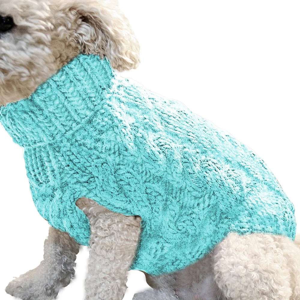 Весна и осень свитер для домашних животных Одежда для собак маленьких и средних размеров вязаная тонкая одежда для собак - Цвет: Синий