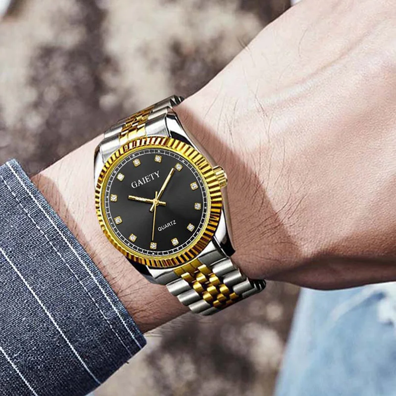 

Watches Men 2019 Top Luxury Brand Men's Rolexable Quartz Wristwatch Man Stainless Steel Gold Watch Fashion Waterproof Clock Male