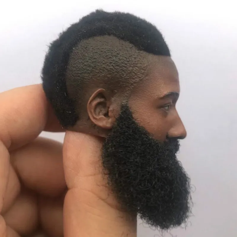 Mnotht 1/6 черный человек Джеймс Харден голова лепить с реальными волосами усы для 12 дюймов фигурка Phicen Tbleague M36 тело модель игрушки