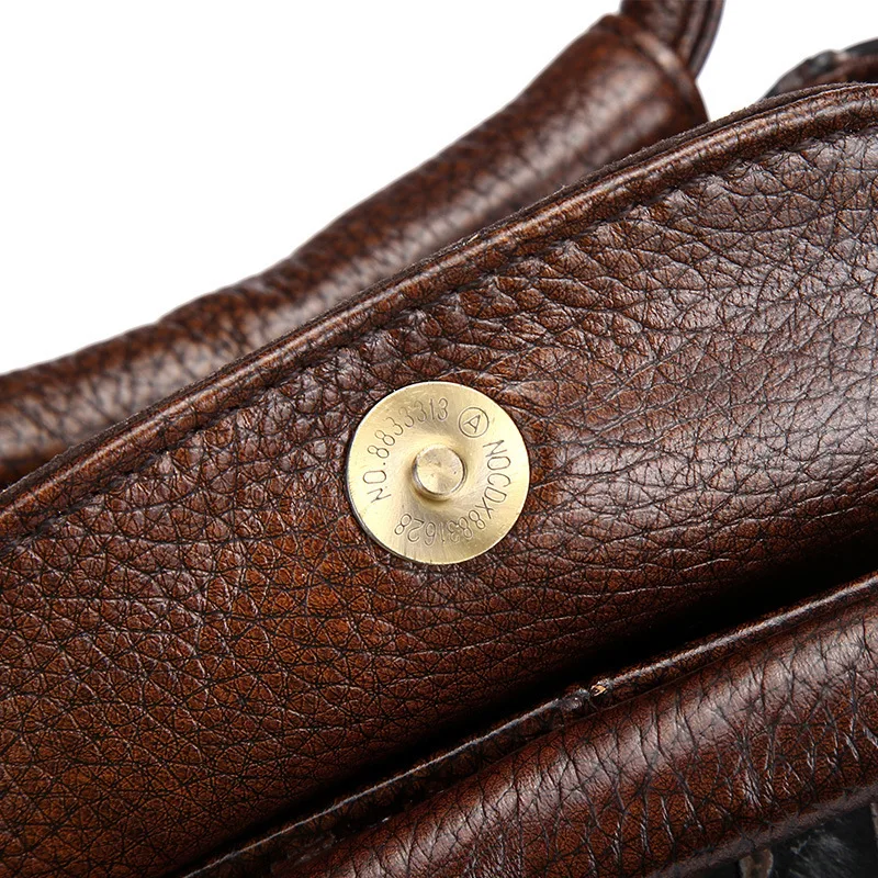 

New Style WOMEN'S Leather Handbag Hand-rub Color Retro Shoulder Bag Casual Embossed Postman Shoulder Bag