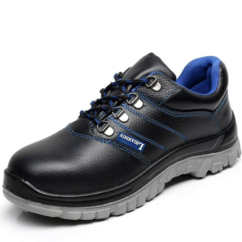 

high quality men big size safety shoes spring autumn steel toe covers working shoe genuine leather platform security low boots