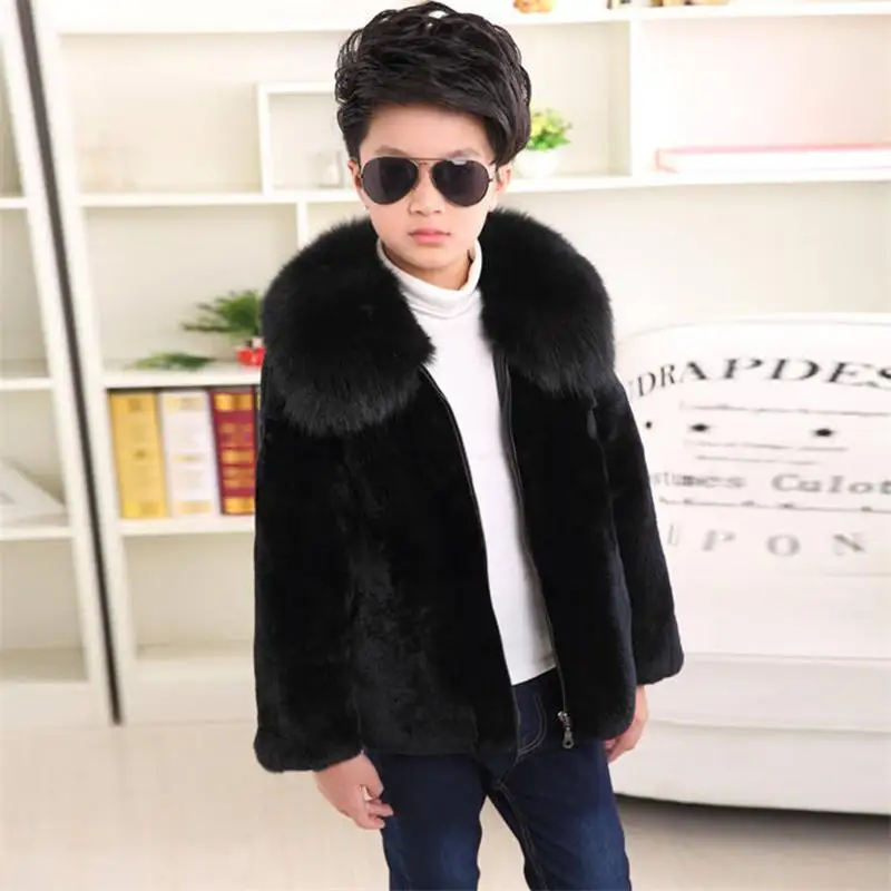 baby boy faux fur coat