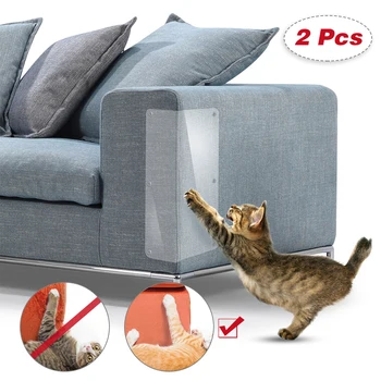 

2 PCS Cat Scratching Protection Cat Scratching Guard Self-Adhesive Couch Guard For Cat Furniture Protector Guards With Pins