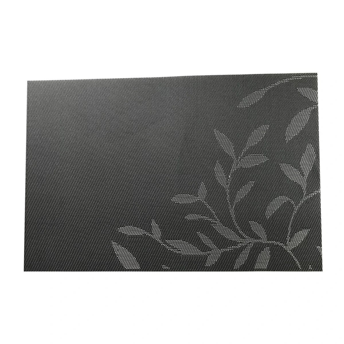 

Set of 6 Placemats Washable PVC Non Slip Black Kitchen Table Mats Placemats