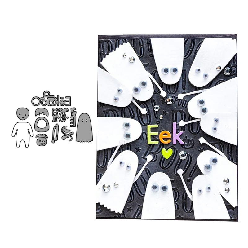 

CH Halloween characters Metal Cutting Dies Stencils For Scrapbooking Photo Album Decoration Embossing Paper Card Craft
