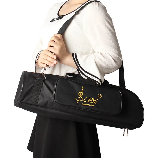 Oxford Cloth Trumpet Gig Bag With Shoulder Strap - Thickened, Waterproof, Black