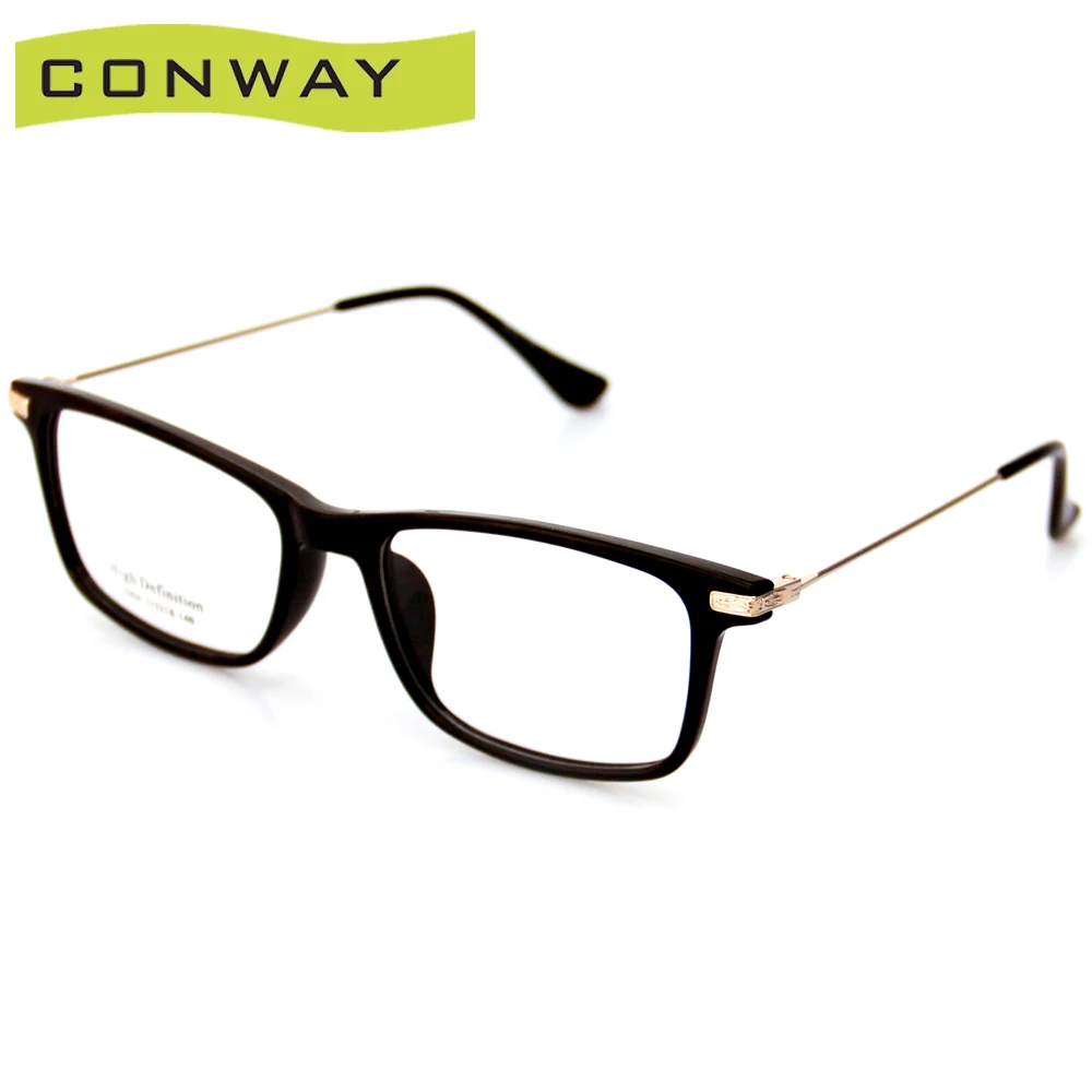 Black Conway легкие оптические очки TR90 Nerd Квадратные прозрачные линзы очки без рецепта очки Рамки Многоцветный на выбор - Цвет оправы: Black