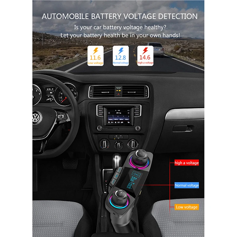 BT06 Bluetooth автомобильный комплект громкой связи fm-передатчик светодиодный экран двойной usb зарядка Аудио Автомобильный MP3-плеер Поддержка U диск TF карта