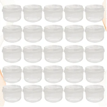 

50 Sets Cute Baking Pudding Cup High Temperature Resistant Japenese Pudding beaker with Lid (Transparent)