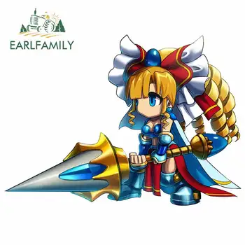 

EARLFAMILY 13cm x 9.3cm for Cute Girls Rockets Warrior Bumper Car Stickers Waterproof Bumper Anime Trunk Laptop Cartoon Decal