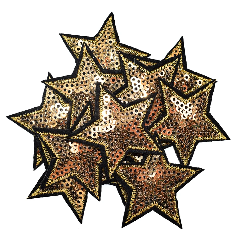 5Pcs Embroidery patches for clothing Heart Butterfly Star Bee Cherry iron on patches fabric for cap bag accessories