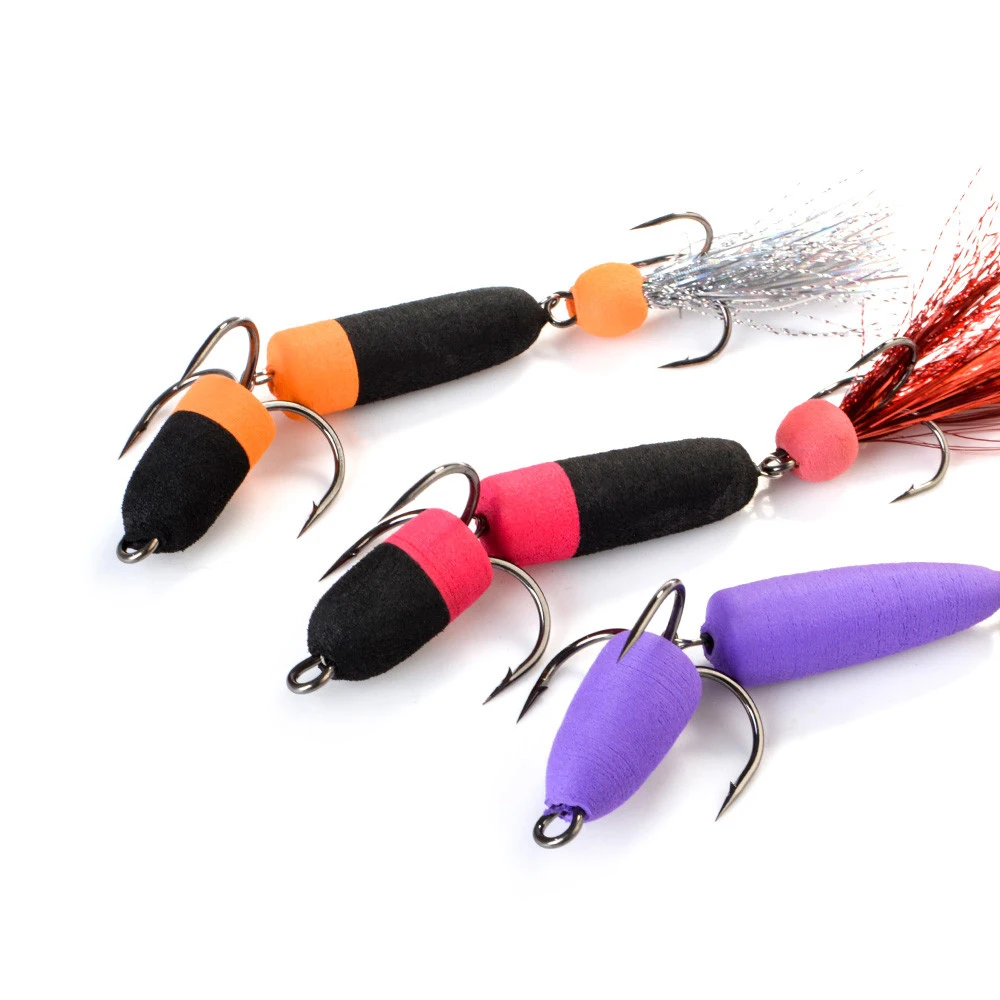 1 PC Mandula Hot Sale Fishing Soft Lures 3 Hooks Foam 18 Colors Bait  Swimbait Wobbler Bass Pike Insect Artificial Pesca