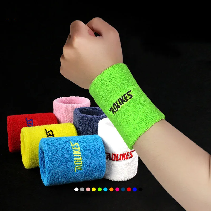 

1PCS Gym Yoga Cotton Sweat Wristbands Sport Wrist Brace Support Sweatband For Tennis Badminton Running Wrist Band
