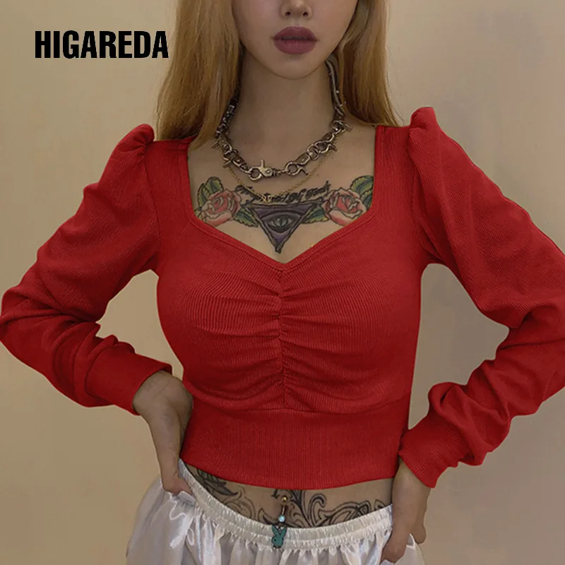 

l hoodies Autumn Women Full Sleelve V-Neck Sweatshirts Harajuku Solid Crop top Fashion Slim elastic Hot Pullovers 2019