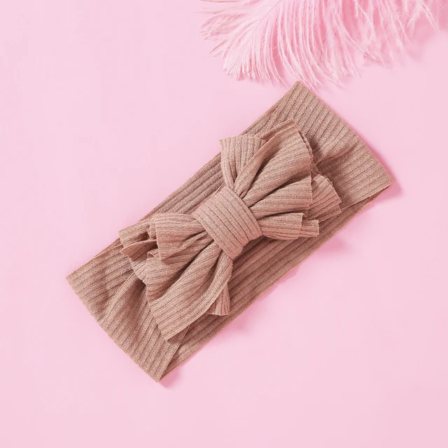 1pcs Solid Color Bowknot Baby Headband Elastic Turban Hairband Baby Girl Headbands Hair bands for Baby Girls Hair accessories A2NSNSFB-9689-6