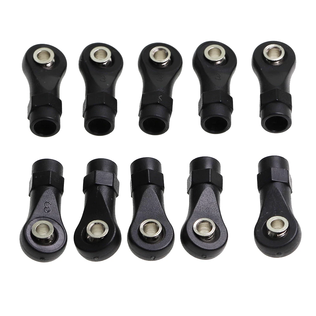 10x M4 Tie Push Link Rod End Joint Ball Head Holder for 1/8 1/10 RC Truck Buggy