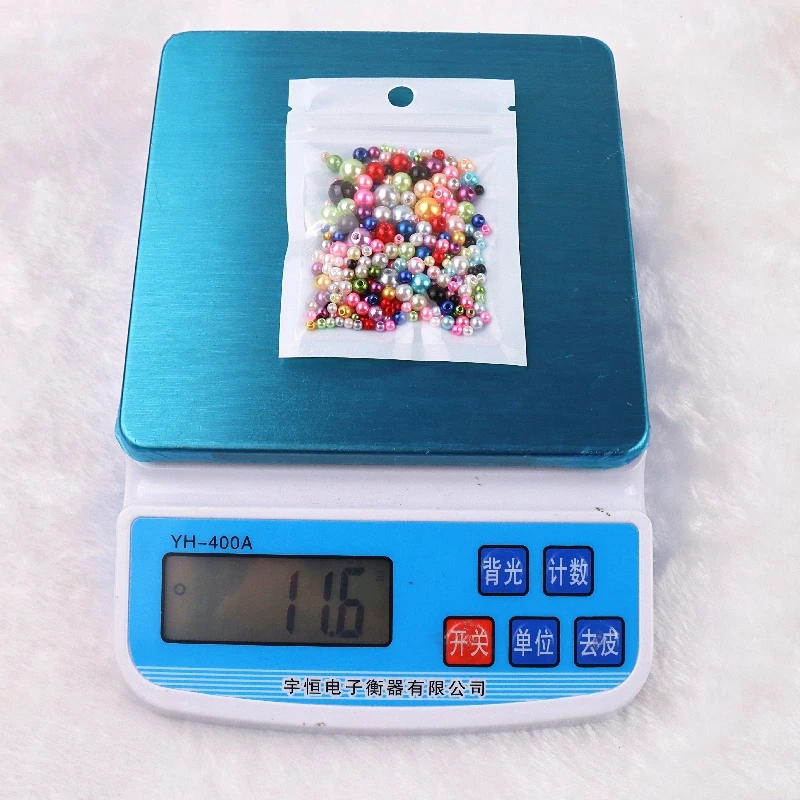 150-200Pcs Colorful ABS Imitation Pearls Mix 3-8mm Round Beads With Holes DIY Bracelet Charms Necklace Beads For Jewelry Making