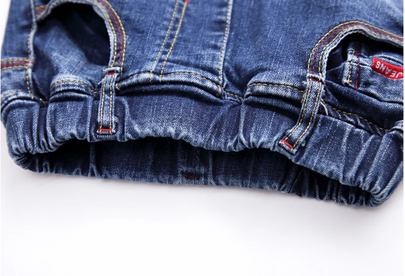 IENENS/джинсы для маленьких мальчиков детские длинные джинсовые штаны весенне-осенние узкие джинсы ковбойские брюки для мальчиков штаны с эластичным поясом От 5 до 13 лет