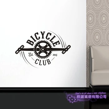 

Bike Shop Wall Sticker Customized Sports Posters Vinyl Wall Decals Decor Mural Car Windows Bicycle Glass Decal
