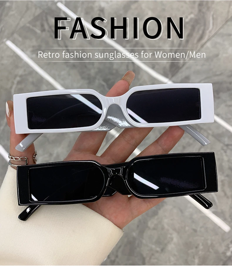 Rectangle Frame Fashion Sunglasses 2021 Hip Hop Vintage Designer Wholesale Black Shades Glasses Luxury For Men And Women UV400 big square sunglasses