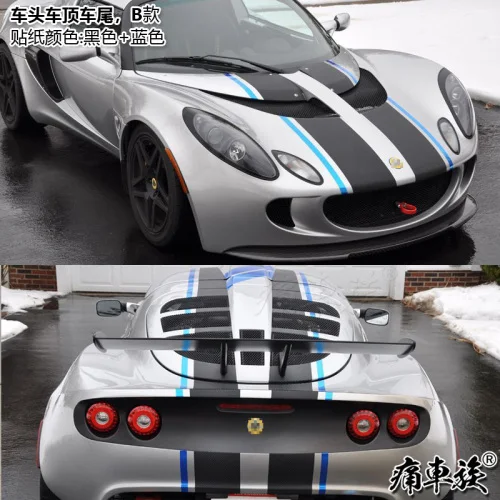 Автомобильный Стикеры для Lotus Evora 410 корпус внешней отделки Стикеры Exige спортивный автомобиль украшения изменение параллельная линия автомобиля Стикеры - Название цвета: B2