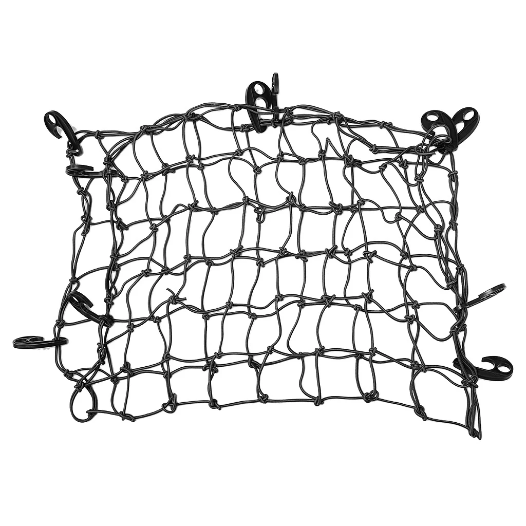 Elastic Car Trailer Roof Rack Boot Luggage Bungee Cord Cargo Net with 10 Hooks