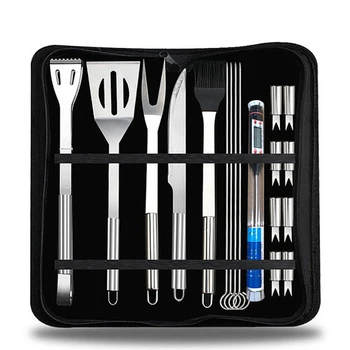 

Bbq Grill Tool Set, 19 Piece Grill Tool Set Bbq Set, Stainless Steel Bbq Grill Cooking Tool Set Bbq Tool Accessories Outdoor