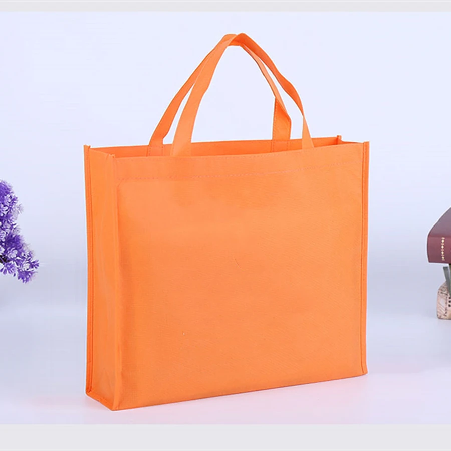 

500pcs/lot Promotional Ads Gift Bag Blank Non Woven Tote Storage Custom Printed Eco Packaging-Bags Merry Christmas Party Favors