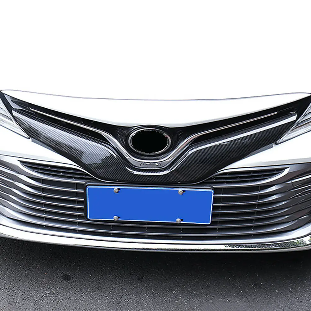 Для Toyota Camry украшение автомобиля из углеродного волокна Стиль передняя решетка крышки центр сетки отделка 1 шт