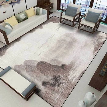 

Chinese Style Anti-Skid Area Rug Creative Landscape Painting Floor Mat Dining Room Livingroom Children Bedroom Carpet Home Decor