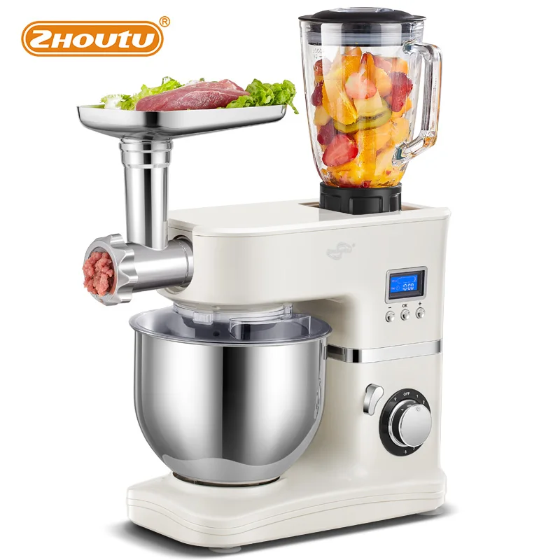 Zhoutu Stand Mixer,8 Speed With Digital Timer Electric Kitchen Mixer