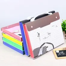 Папка с мультипликационным рисунком, расширяющийся кошелек, органайзер для документов, папка для файлов, А4, кавайный стиль, шесть типов,, папка для документов