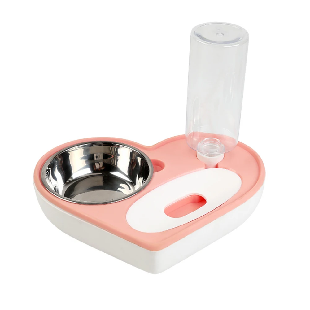 Pink Миска для собаки, домашних животных Фидер диспенсер для воды кошка собака поилка Еда блюдо товары для домашних животных - Цвет: Pink