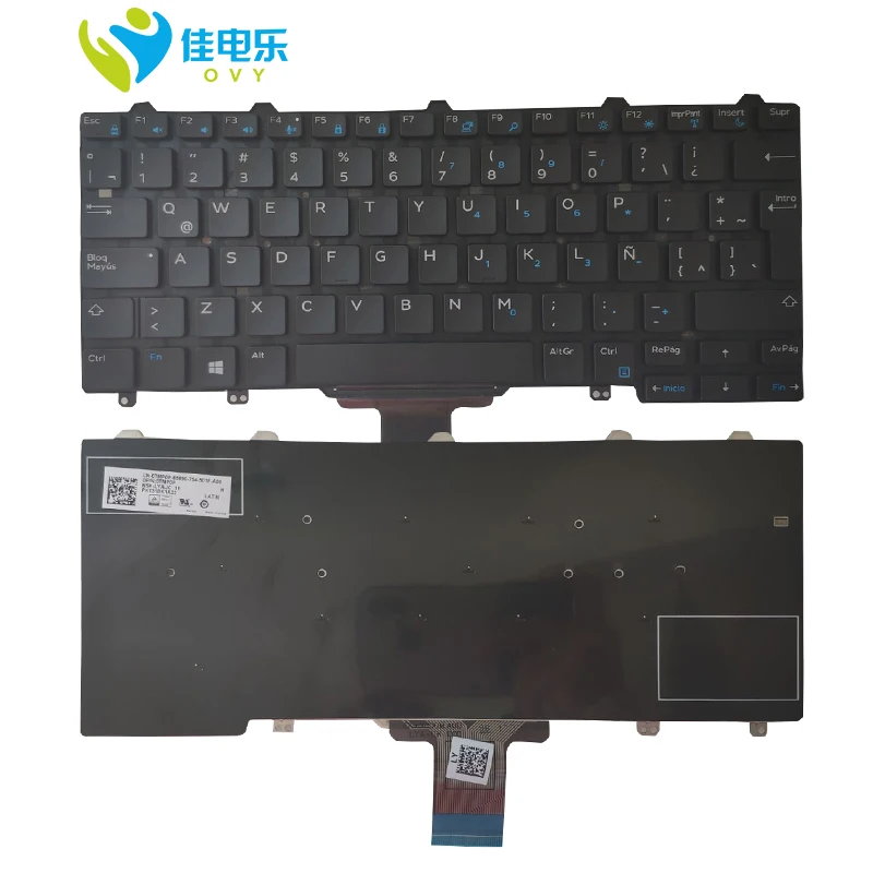 Латиноамериканская клавиатура OVY LA для ноутбука DELL E7250 E5250 E5270 3P2DR p/n:0tmp0p
