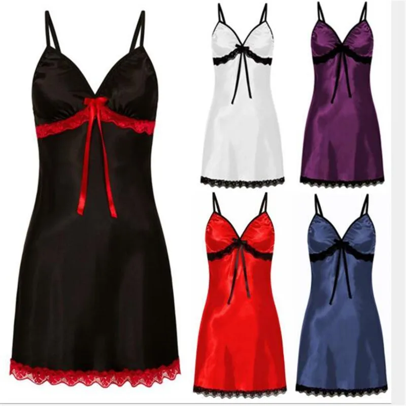 

Sexy Women's Pajamas See-through Lace Lace Suspenders Ladies Nightdresses Multicolor Optional New Pajamas Nightdresses