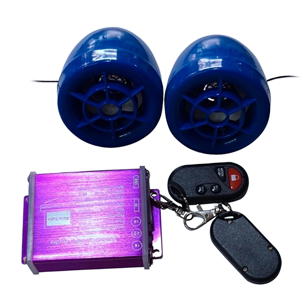 Motorcycle Radio Mp3 Audio FM Player Speaker Scooter Moped USB Alarm System