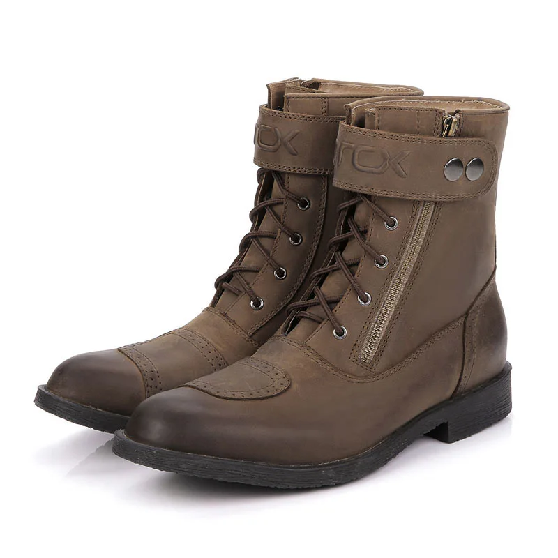 ARCX Motorcycle Leather Racing Boots Motorbike knight Riding Casual Retro Scooter Shoes Drop Resistance Mid-calf MOTO | Автомобили и
