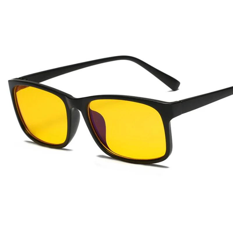 Matte Black Yellow RBENN анти-голубые лучи очки для женщин и мужчин компьютерные очки для компьютера желтые линзы анти-голубые световые очки по назначению рамки - Цвет оправы: Matte Black Yellow