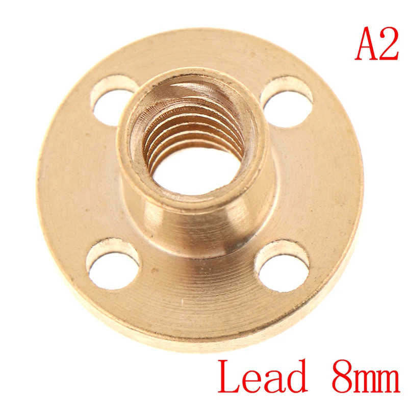 Hot New T8 Trapezoidal Nuts 8mm Part Copper Screws For Stepper Motor Lead Screw Brass 3D Printers PartsGood Quality