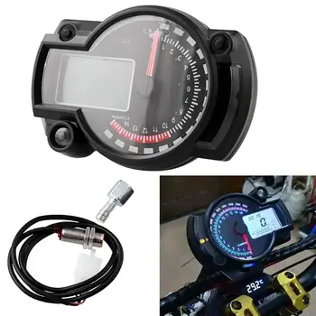 

15000RPM Universal Motorcycle Speedometer Gauge LCD Digital Tachometer Odometer