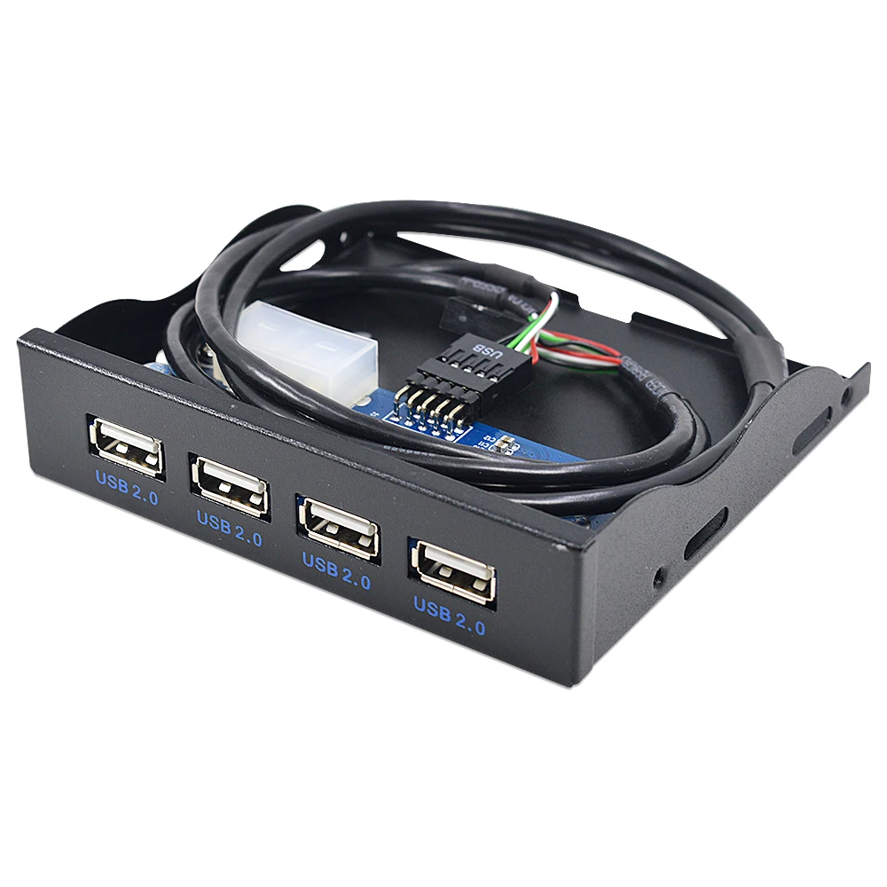 CHIPAL 4 порта USB 2,0 концентратор USB2.0 адаптер PC Передняя панель расширительный кронштейн с 10Pin кабелем для рабочего стола 3,5 дюймов FDD ячейка для дискет