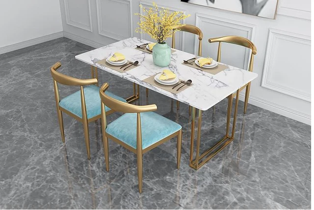 Marble Top Dining Table With Stainless Steel Legs Marble, 53% OFF