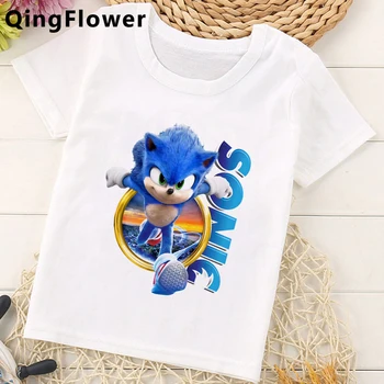 

Sonic The Hedgehog Cool Anime T Shirt Boys Funny Cartoon Streetwear Tshirt Summer Sonic Graphic Tshirt Fashion Top Tees for Kids