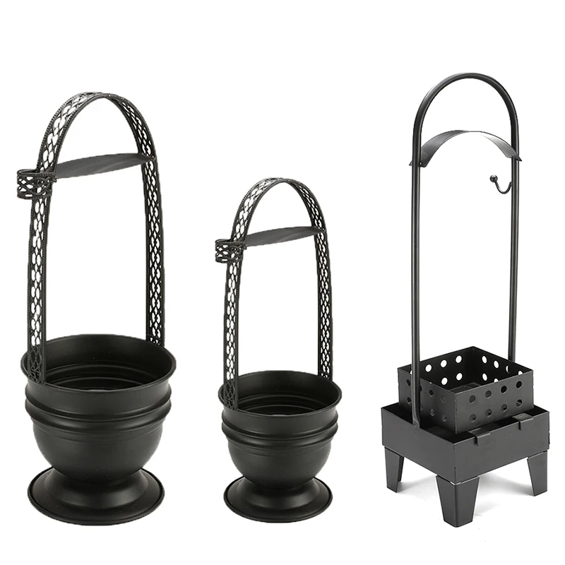 Hookah Charcoal Holder Basket Black Stainless Steel Shisha Hookahs