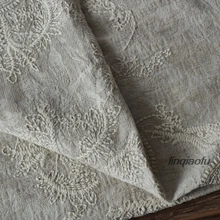 Хлопок Лен Материал вышитые костюм ханьфу платье ткань высокого класса льняная ткань